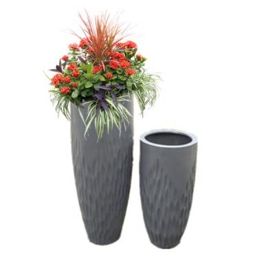 China Modern High Quality Tall Pot Plant Outdoor And Indoor Lightweight Fiberglass Tall Pots Planters for sale