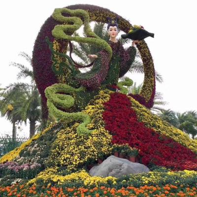 China Large Landscape Modern Green Sculpture Plants Green Sculpture for sale