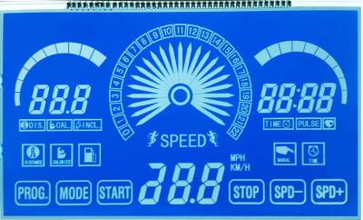 China Display LCD de segmento mono azul de dígitos Display LCD monocromo alfanumérico en venta