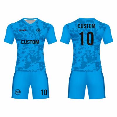 China Sets Custom Mens Soccer Jersey Sets Training Sublimation Printed Thailand Soccer Wear Shirts Uniform for sale