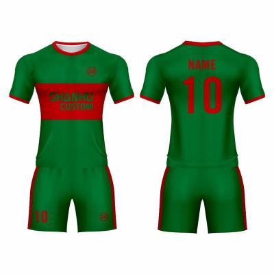 China Custom Factory OEM Football Sublimation SoccerJersey Club Soccer Uniform Kits Sets for sale