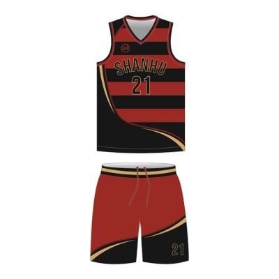 China Custom Made Breathable Antibacterial Basketball Tank Top Kid Basketball Tank Top Set School Team Basketball Uniform for sale