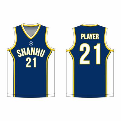 China Antibacterial Custom Basketball Tank Top Club Sublimation Basketball Uniforms Breathable Quick Dry Shirts For Men for sale