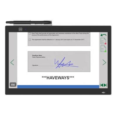 China LCD Signature Tablet for Bank/Office Desk Digital Signature Tablet 15.6inch Notepad with Battery-free Pen for Laptop Computer for sale