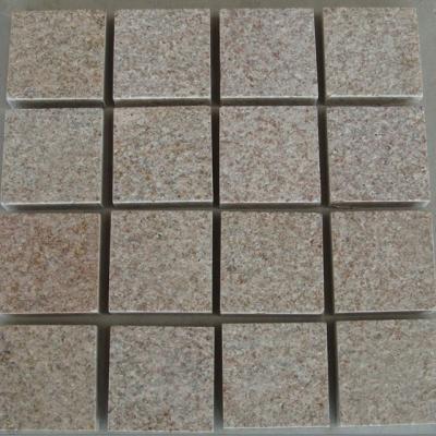 China New Modern Rosy Clouds Red Flamed Granite Paver Block Brick Pavers For Driveway Walkway Patio Garden for sale