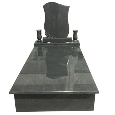 China Modern Cheap Chinese Granite Headstone Black G654 Grave Stone Monument For Hungary for sale