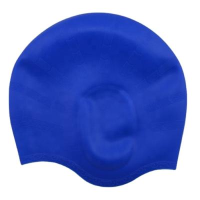 China 2020 Silicone Swimming Caps Australia Amazon Waterproof Durable Eco-Friendly Swim Hat With Earmuffs for sale