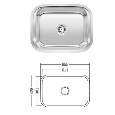 China Without Faucet Factory Direct Sales Single Bowl Kitchen Sink for sale