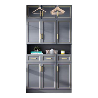 China Gray Modern Furniture Storage Aluminum Alloy Shoe Cabinet Living Room Balcony Wardrobe (Size) Adjustable for sale