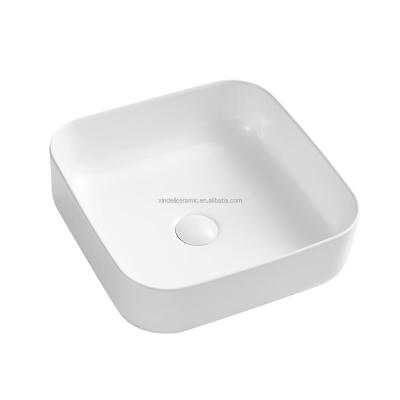 China New Style Color Square Modern Hotel Table Modern White Good Quality Ceramic Wash Art Wash Basin Sink for sale