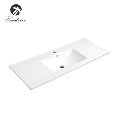 China XDL-9012E Modern Professional Ceramic Solid Bathroom Cabinet Sink Glossy White Modern Hand Basin for sale