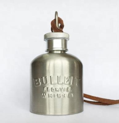 China Long Service Time Round Oil Shape 1oz Mini Silver Hip Flask Stainless Steel for sale