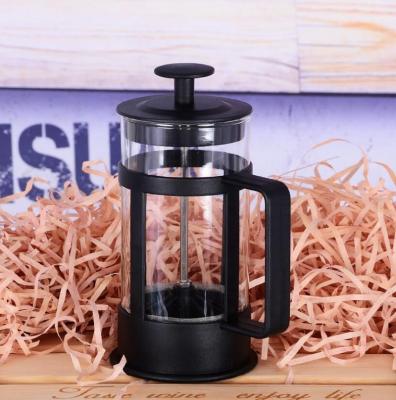 China Viable Black Plastic French Glass Metal French Press Coffee Press Coffee for sale