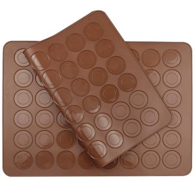 China Factory Wholesale Viable 48 30 Capacity Microwave Macaron Baking Mat Silicone Nonstick Heat Resistant Pastry Safe for sale