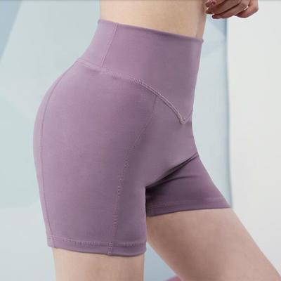 China 2020 Women Antibacterial High Waist Yoga Shorts Lift Up Hip Gym Yoga Gaiters Fitness Sports Shorts for sale