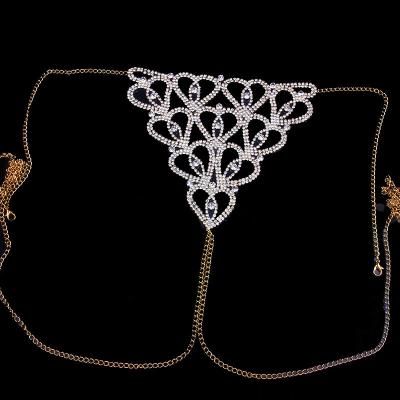 China Casual/Sporty Diamond Accessories Rhinestone Claw Chain Sexy Body Chain Heart Diamond Manufacturers Direct Sales for sale