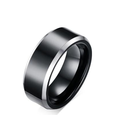 China Fashion Hot Selling Jewelry 8mm Tungsten Gold Anti Scratch Mens Ring O Ring Minimalistic Rings for sale