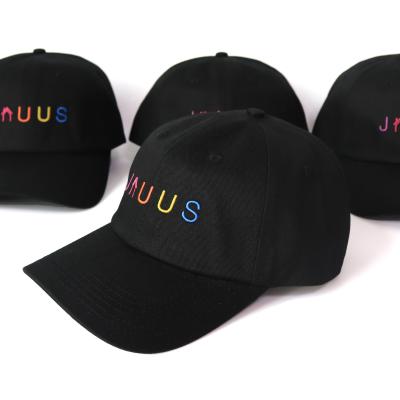 China Unstructured Embroidery Logo Custom Baseball Caps COMMON Cotton Dad Hats Caps for sale