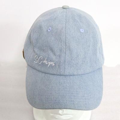 China JOINT Wholesale Hot Sale Mens Vintage Denim Materials Boys 6 Panels Dad Hats Unstructured Hats for sale