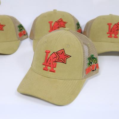 China JOINT Hot-selling Custom Embroidery Caps 6 Panel Mesh Hats Trucker Hats Mens Mesh Baseball Caps for sale