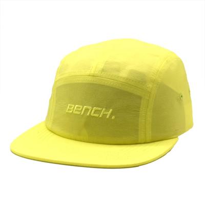 China COMMON Wholesale Custom 3D Embroidered Logo Camp Cap 5 Panel Adjustable Outside Sports Hats for sale