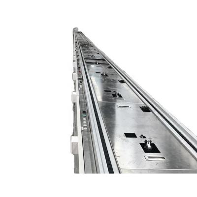 China Manufacturers Customized Adjustable Speed Pallet Free Flow Conveyor Chain Conveyor Te koop