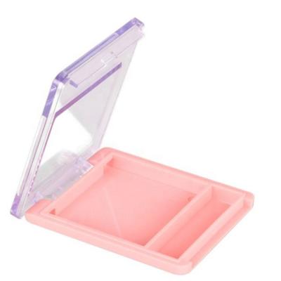 China Free Samples Recyclable Plastic Cosmetic Box Empty For Blush Case Compact Powder Palette Packaging Blush for sale