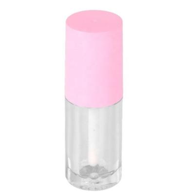 China Cosmetic Hot Sale Lip Gloss Container Cylinder Empty Lip Gloss Packaging Wand Tube With Brush 3ml for sale