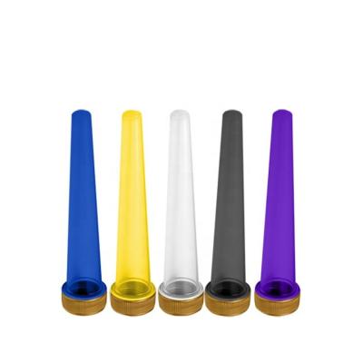 China Smoking Container Accessories 98mm Child Resistant Tube 120mm Tapered Plastic Tubes With Lid for sale