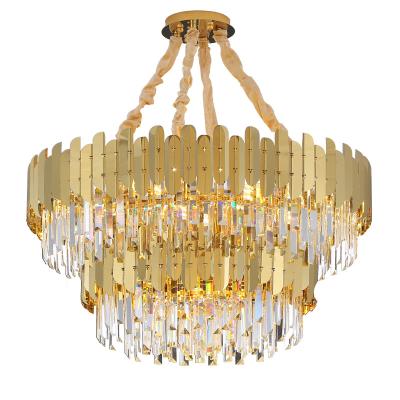 China Modern Luxury Centerpiece Crystal Chandelier For Home Decor Modern Gold Round for sale