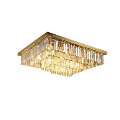 China Fashion Gold Modern Crystal Led Ceiling Lamp European Living Room Modern Ceiling Light for sale