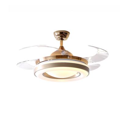 China Modern Nordic Style Crystal Living Room Fan Light Cooling Air Ceiling Fan Light Decorative Lighting Bedroom for sale