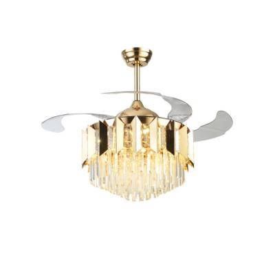 China Modern Crystal Luxury Lighting Chandelier Fan Ceiling Fan Light for sale