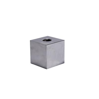 China Nordic Soot Building Block Crystal Candle Holder Eco-friendly Minimalist Lightweight Luxury Candlestick for sale