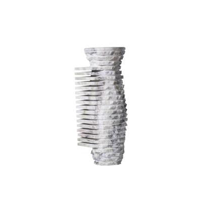 China Eco-friendly Creative Natural Marble Ornament Customization Vase Stone Luxury Marble Crafts for sale