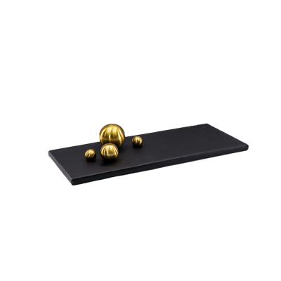 China Nordic Minimalist Modern Khaki Black Trays Metal Decorations Bedroom Home Decors Eco-Friendly Decor For Living Room Homes for sale