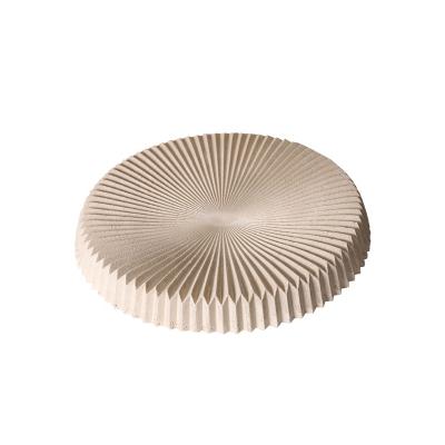 China Modern Minimalist Eco-friendly Flat Stripe Stone Texture Fruit Bowl Abstract Open Living Room Style Home Fruit Bowl Decoration for sale