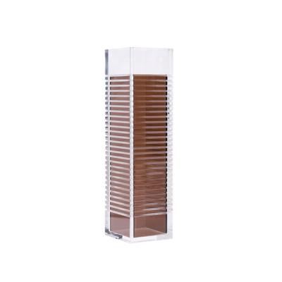 China Modern And Simple China Model Room Brown Acrylic Grid Flower Decoration Room Living Room Ornaments Art Craft Glass for sale