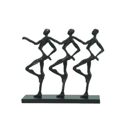 China Eco - Friendly Modern Simple European Artifacts Portrait Ornament Trio Home Metal Art Decor for sale