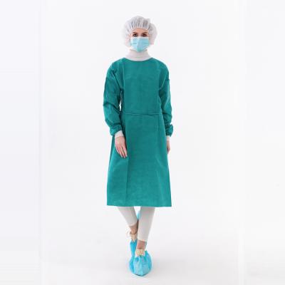 China Elastic Cuff/Knitted Cuff Xiantao Zhibo PP Disposable PE Waterproof AAMI Level2 Medical PPE Isolation Gown Wholesale for sale