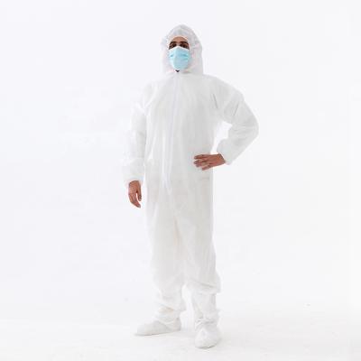 China Hospital/Industry/School Protective White Coverall Disposable Nonwoven PP Xiantao Food/Factory Overall For Medical Hospital/Industrial for sale