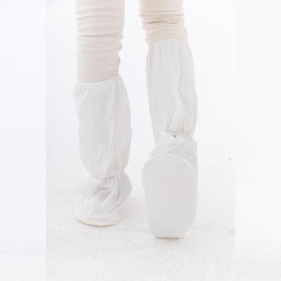 China Personal Care Hood Cover Protection Boot Cover Disposable White Nonwoven With PVC Sole for sale