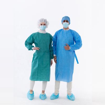 China Hospital/Industry/School/Factory Disposable Isolation Gown PP Food or Medical SMS Gown for sale