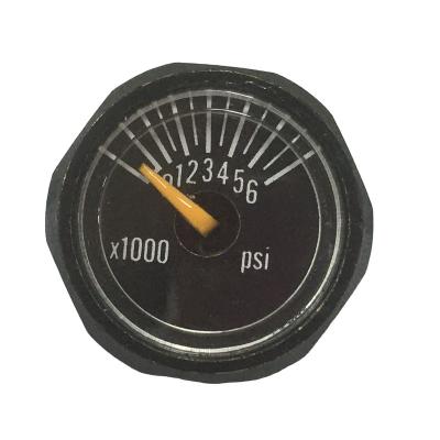 China Precise Black 400bar Mini Filled Pressure Gauge Popular for sale