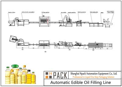 China Npack Food Manufacturing Automatic Filling Line Sunflower Oil Filling Capping Labeling Machine for sale