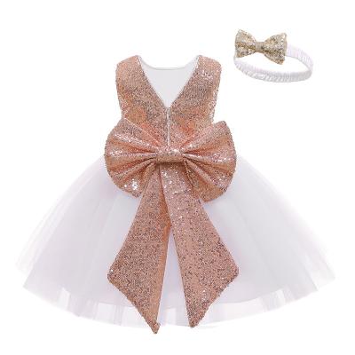 China Anti-wrinkle LZH Baby Dresses Flower Wedding Party Princess Dress Newborn Baby Girls First Birthday Dress for sale