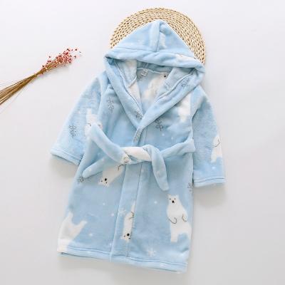 China LZH Long Sleeve Sales Kids Boys Girls Hooded Bathrobe Breathable Warm Soft Sleepwear Fleece for sale