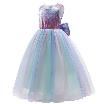 China LZH Viable Children Love Easter Carnival Costume Kids Birthday Party Princess Dress For Girls Mermaid Dress 3-10 Year for sale