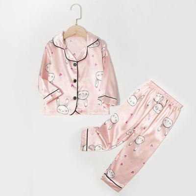 China LZH Girls Pajamas Sets Breathable Cartoon Toddler Baby Casual Home Wear Sleepwear for sale