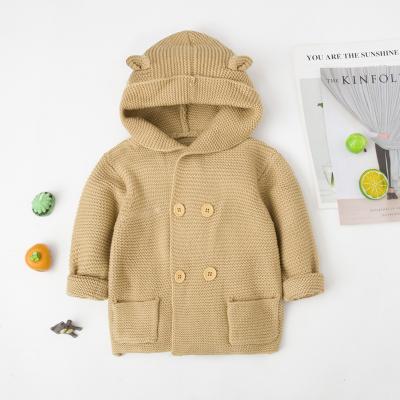 China LZH Breathable baby boys coat for outwear Autumn Kids Clothing Long Sleeve hooded knit babies jacket for sale